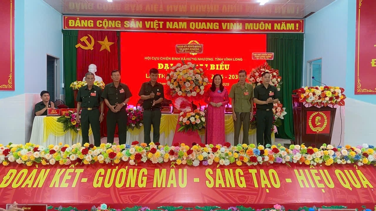 Hội Cựu chiến binh xã Hưng Nhượng tổ chức thành công Đại hội lần thứ VIII, nhiệm kỳ 2025-2030