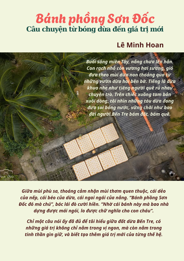 Bánh phồng Sơn Đốc - Câu chuyện từ bóng dừa đến giá trị mới
