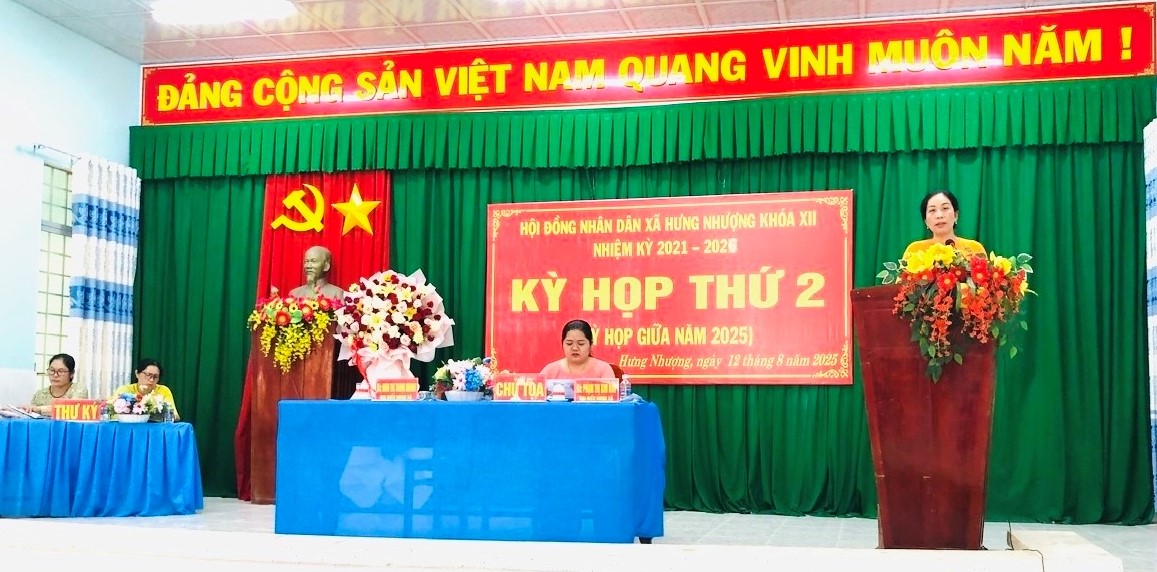 Bế mạc Kỳ họp thứ 2 (Kỳ họp giữa năm 2025) Hội đồng nhân dân xã Hưng Nhượng, nhiệm kỳ 2021 - 2026